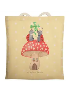 Шоппер Mr. & Mrs. Panda, желтый пастельный