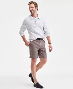 Мужские шорты прямого кроя в клетку длиной 9 дюймов Club Room, коричневый/бежевый