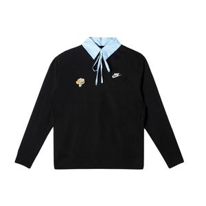 Nike Мужские толстовки с черными лацканами, средней длины