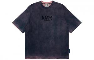 Футболка из хлопка с вышитым логотипом Aape, чернильно-желтая