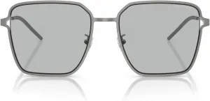 Женские квадратные солнцезащитные очки Emporio Armani EA2159D, Matte Gunmetal/Light Grey