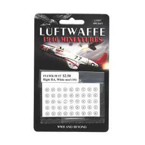 Италия — правая Regia Aeronautica, белая, средняя, Decals - Blue Sky