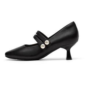 Туфли Мэри Джейн на тонком каблуке 5,5 см, женские Rich birds, Black