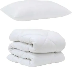 Комплект постельного белья с подушками, 2 шт., белая микрофибра vidaXL