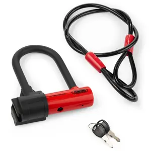 Ультимативный U-образный замок 420K с тросом COBRA ABUS, Black