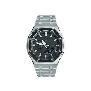 Мужские часы CASIO Liquid Crystal/Analog Dual Display Series черные