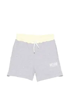 Шорты на завязках Msgm Kids, серый