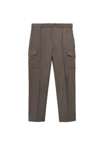 Узкие брюки со складками MANGO MAN Daytona, Brocade