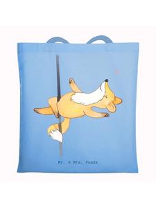 Mr. & Mrs. Panda Сумка-шопер с надписью «Лиса Поледан» (без слов), небесно-голубого цвета