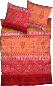 Постельное белье Indi" оранжево-красный 1x 155x220 см + 1x 80x80 см" Casatex