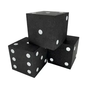 d6 50 мм пенопластовые кубики - черные, Dice - Foam (Koplow)