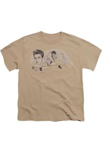 Футболка с коротким рукавом для детей "American Trilogy" Elvis Presley Gildan, Sand