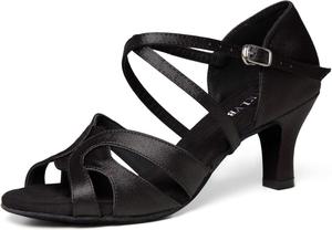 Туфли для бальных танцев для женщин, латина, сальса, бачата, для тренировок и выступлений Eaklvb, черный