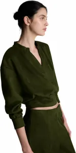 Kenneth Cole женский топ с длинными рукавами и V-образным вырезом из замши