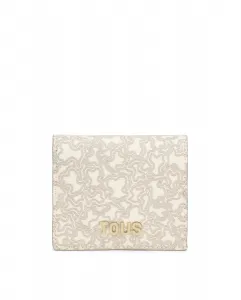 Kaos Mini Lines женский маленький кошелек с распечатанным держателем для карт Tous, бежевый