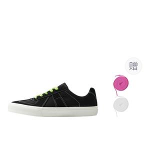 Универсальные черные скейтерские кроссовки GOLUCK с низким верхом, устойчивые к истиранию, с амортизацией, шнурки черно-бело-розовые