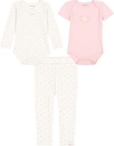 Комплект из двух боди и брюк Calvin Klein для мальчиков, Egret/Light Lilac