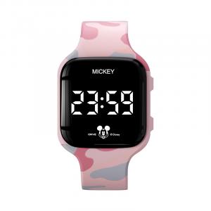 Disney Часы Collection Electronic Movement Silicone Strap Watch Unisex Black Dial