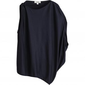 COS Топ-майка женская темно-синяя