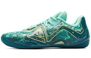 PEAK Баскетбольные кроссовки Wushuang с амортизацией, противоскользящие и износостойкие, низкие, мужские, цвет агатовый зеленый