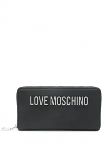 Кошелек на молнии с логотипом Love Moschino, черный