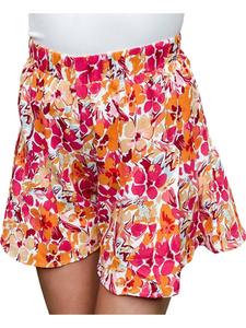 Юбка с цветочным принтом оранжевого цвета KORI