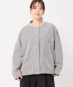 Куртка без воротника из вельвета, окрашенного пряжей Studio Clip, цвет Gray 15