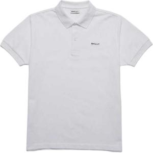 BALLY Белая поло SS25 для мужчин