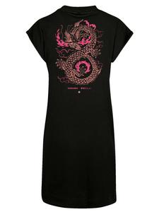 Короткое платье F4NT4STIC Short Sleeve Dress Drachen Feuer, черный