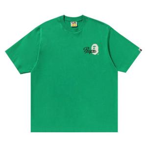 Футболка BAPE Cursive College Logo Relaxed Fit Tee, Green