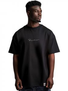 Мужская футболка Reichstadt Oversized 22RS033, черная, размер XS