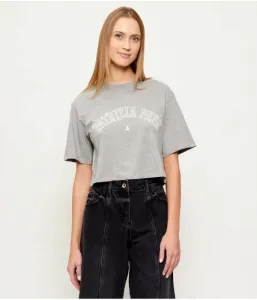 Футболка cropped fit Patrizia Pepe, серый
