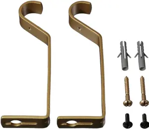 Опоры Liedeco, (комплект, 2 шт.), для карнизов Ø 20 мм Длина: 13,2 см, цвет goldfarben/matt