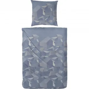 Постельное белье Primera «Сатиновое постельное белье Mako Sky Crystal», с абстрактными формами, темно-синий