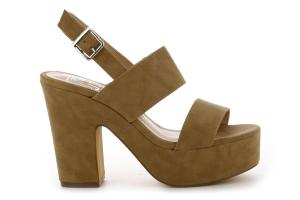 Босоножки Vegan на каблуке из набука Yuu Jou, коричневый