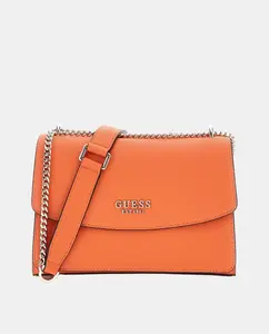 Сумка-бандо с магнитной застежкой и металлической ручкой Guess, оранжевый