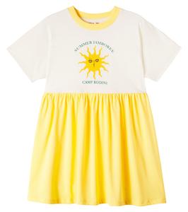 Платье из принтованного хлопка Mini Rodini, белый