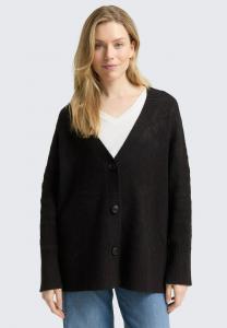 Кардиган TOM TAILOR PULLOVER MIT GLITZER-EFFEKT, Black Lurex Knit/Black
