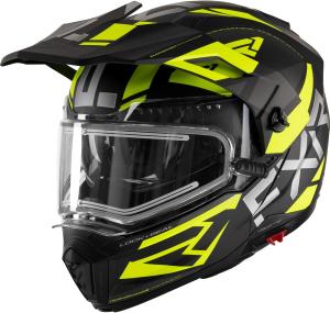 Шлем FXR Maverick X с электрическим визором, Black/Hi-Vis