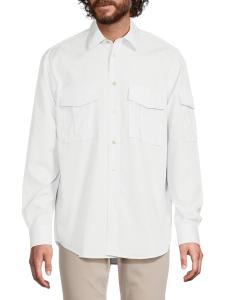 Рубашка свободного кроя из хлопка с большими карманами Paul Smith, цвет Turquoise