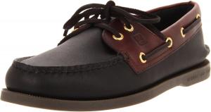 Мужские аутентичные оригинальные лодочные туфли Sperry с двумя глазами, черный