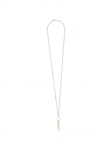 Кулон-ожерелье ручной работы с жемчугом 601 JIL SANDER, серебристый