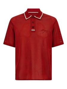Ferragamo рубашка поло с вышитым логотипом, красный