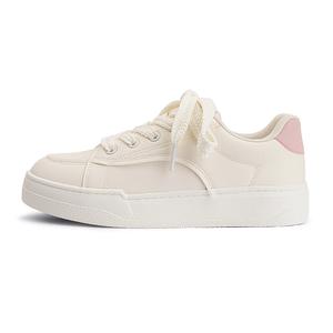 SNXR Низкие женские скейтерские туфли бежево-розового цвета