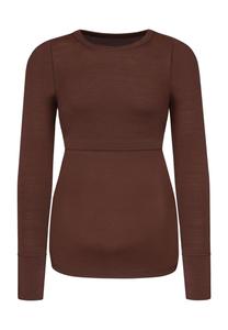 Рубашка с длинными рукавами для беременных из мериносовой ткани «Камбрия» normani, коричневый
