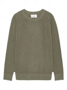 Свитер в рубчик с рукавами реглан Nn07, зеленый