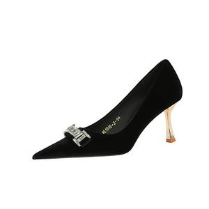 Женские туфли на тонком каблуке и высоком каблуке BIGTREE, Black