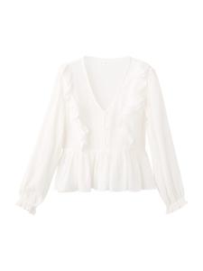 Блуза MANGO TEEN, от белого