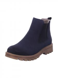 Женские ботинки челси Rieker замшевые зимние, синий