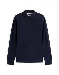 Поло Tommy Hilfiger 1985 года с длинными рукавами, темно-синего цвета